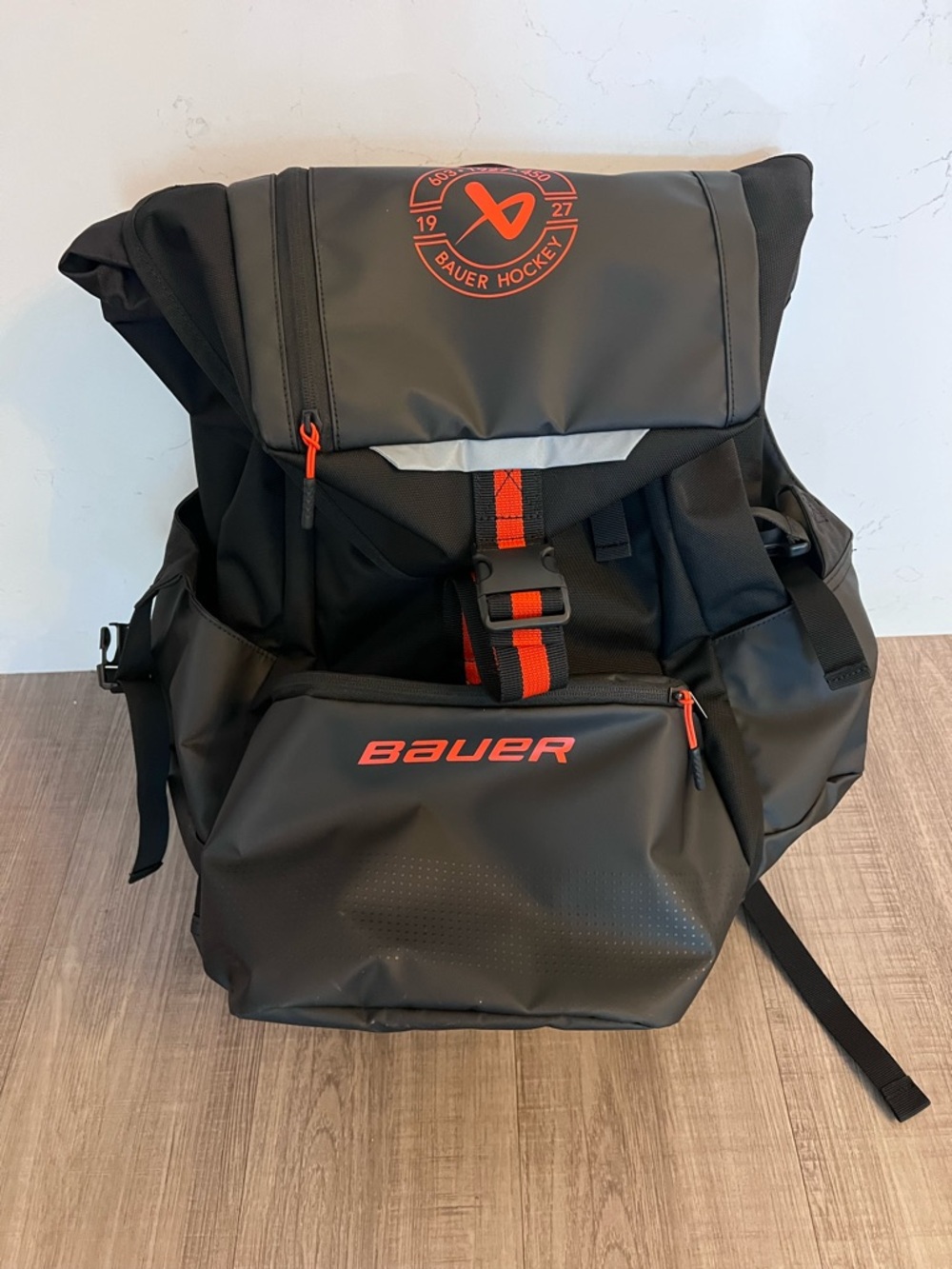 Bauer Black and Red Putdoor Rink Hockey Backpack